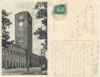 Stuttgart train station tower o 23.7.1928