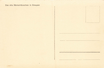 Graupen Bäckerhäuschen Böhmen Krupka  * um 1930