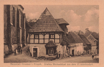 Graupen Bäckerhäuschen Böhmen Krupka  * um 1930