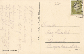 Rothenhaus bei Görkau Červený Hrádek o 1932