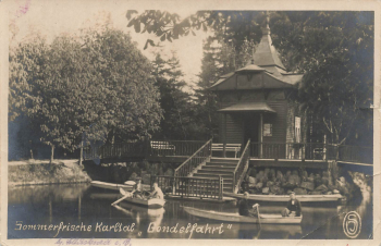 Karltal Gondelfahrt Böhmen Karlovo údolí o 1927