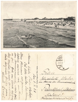 Swinemünde Gesellschaftsbad Kreis Wollin o 3.7.1928