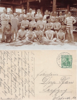 Swinoujscie Pomerania Swimwear Real Photo o 1910