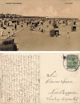 Swinemuende Pommern Strand Swinoujscie o 1912