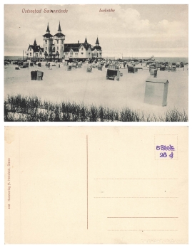 Swinemünde Kreis Wolin Seebrücke Strandkörbe * ca. 1910