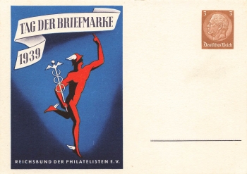 Stamp Day 1939 Private postal stationery Reichsbund der Philatelisten