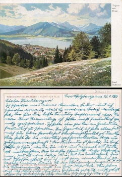 83684 Tegernsee artist card Josef Suessmayr gebr. 1/12/1951