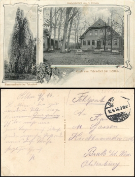 29614 Tetendorf bei Soltau Gastwirtschaft Drewes o 10.04.1916