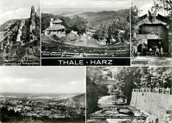 Thale Harz Bergtheater Grosskarte ca. A5 * 1970