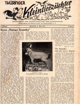 Thuringer Kleintierzuchter Fachmagazin Heft 10 1950 9 Seiten