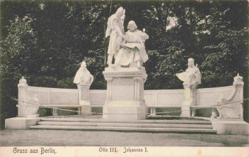 Tiergarten Berlin Denkmal Otoo III alte Ansichtskarte * um 1910