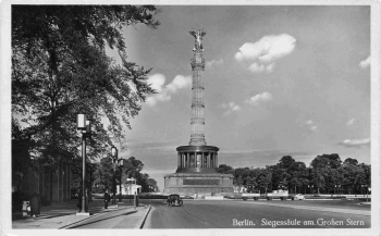 Tiergarten Berlin Siegessäule alte Ansichtskarte o 1941