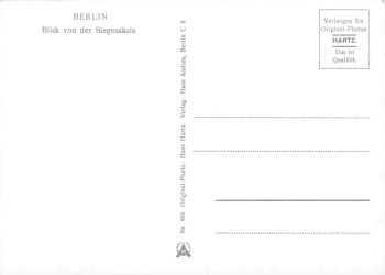 Tiergarten Berlin von der Siegessäule alte Ansichtskarte * um 1940