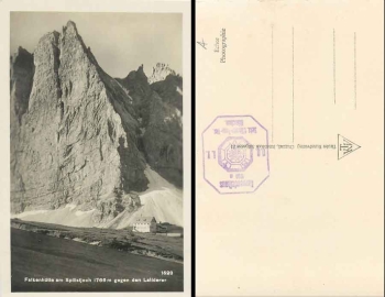 Falkenhütte am Spillistjoch gegen den Laliderer, * ca. 1930