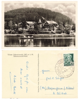 Titisee Schwarzwald Hotel o 23.8.1949