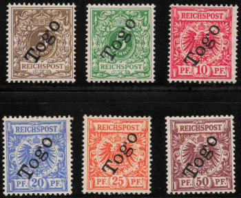 Togo Deutsche Post Michel 1-6 * ungebraucht Krone Adler