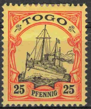 Togo German Post Michel 11 * unused Imperial Yacht