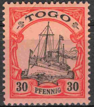 Togo Deutsche Post Michel 12 * ungebraucht Kaiseryacht