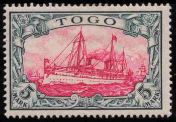 Togo Deutsche Post Michel 19 * ungebraucht Kaiseryacht
