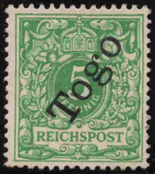 Togo German Post Michel 2 * unused Crown/Eagle