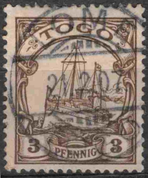 Togo Deutsche Post Michel 7 o gestempelt Kaiseryacht
