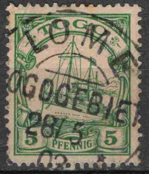 Togo Deutsche Post Michel 8 o gestempelt Kaiseryacht  