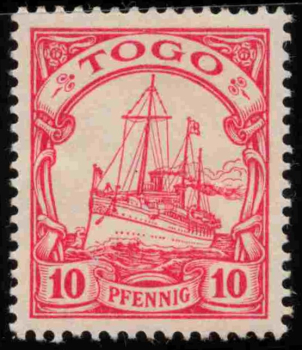 Togo Deutsche Post Michel 9 * ungebraucht Kaiseryacht  ​​​​​​​mit Falz