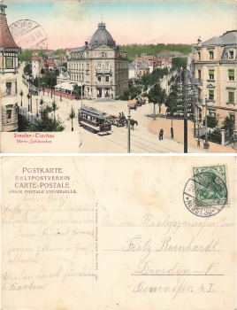 Trachau Dresden Grossenhainer Platz Wettin Schloesschen o 1907