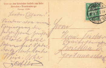 Trachenberge Dresden Gasthof zum Heller o 1925