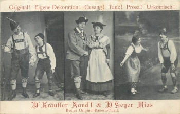 Trachten Kräutler Nandl Geyer Hias Bauern-Duett o 17.09.1908