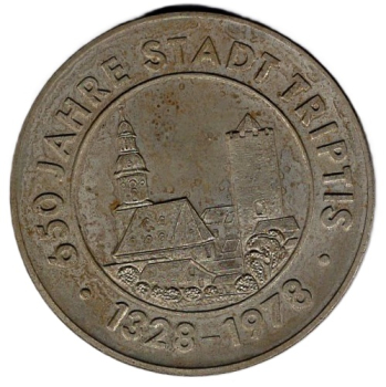 Triptis 650th Anniversary 1978 Medal