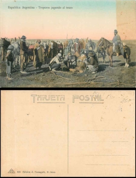 Herdsmen Playing the Truco Argentinien *ca. 1920