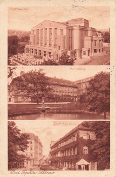 Teplitz-Schönau Theater Deutsches Haus Herrenhaus Böhmen Teplice o 1929