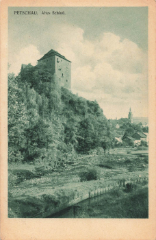 Peschau altes Schloss Böhmen Bečov nad Teplou * um 1920