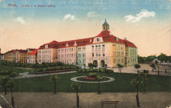 Plzen Böhmen Dzua c. k. ceska realka Pilsen o 1917