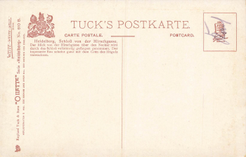 Heidelberg Künstlerkarte Charles E. Flower Tucks Oilette * um 1910