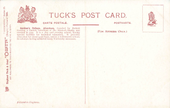 Aberdeen Gordens College Künstlerkarte  Tucks Oilette * um 1910