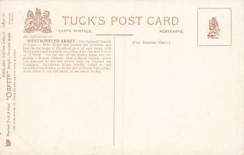 Westminster Abbey Künstlerkarte Tucks Oilette * um 1910