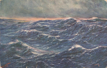 Seestimmung Künstlerkarte Robert Schmidt Tucks Oilette * um 1910