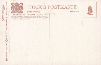 Straßburg im Elsaß Pflanzbad  Künstlerkarte Tucks Oilette * um 1910
