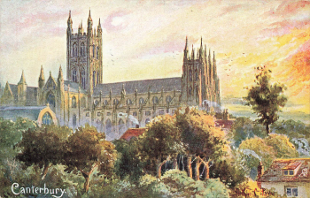 Canterbury Cathedral Künstlerkarte Tucks Oilette * um 1910