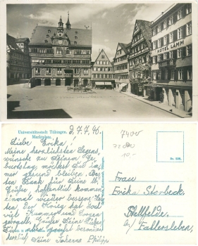 Tubingen Hotel Lamm gebr. 9.7.1946