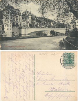 Tubingen Neckar Bridge on July 9th, 1914