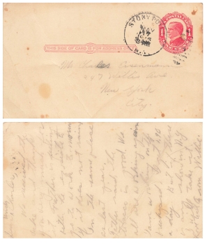 USA One Cent red Mc Kinley postal stationery o Stony Point 17.5.1917