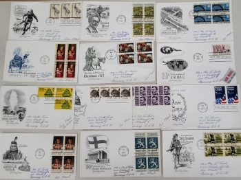 USA United States Postage 13 first day covers FDC with special cancellation