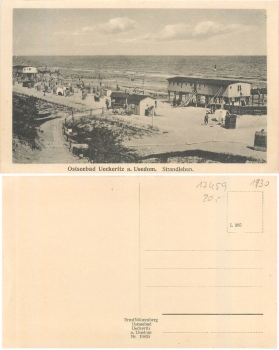 17459 Ostseebad Ueckeritz auf Usedom Strandleben *ca. 1930