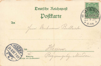 Uhlenhorster Faehrhaus Hamburg Farblitho und Alster Park o 23.9.1897