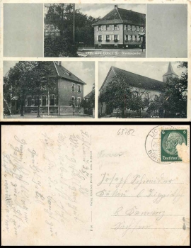 77839 Ulm Amt Buehl Gasthof Schule Kirche o Lichtenau 25.8.1938