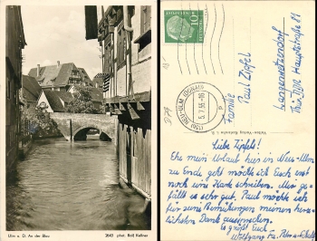 Ulm Donau an der Blau o 5.7.1955