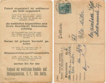Association of Female Commercial and Office Employees, Membership Card o 11/27/19